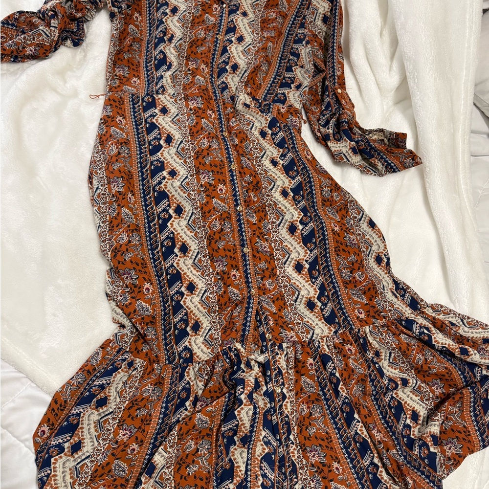 Bohemian Print Maxi Dress